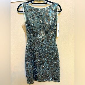 Sequin Leopard Print Jovani Dress